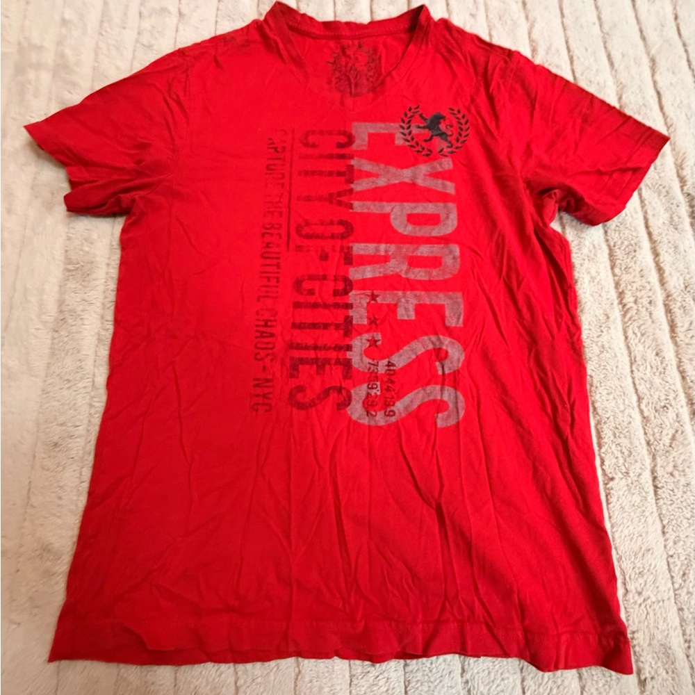 Express Vibrant Red Men's Tee